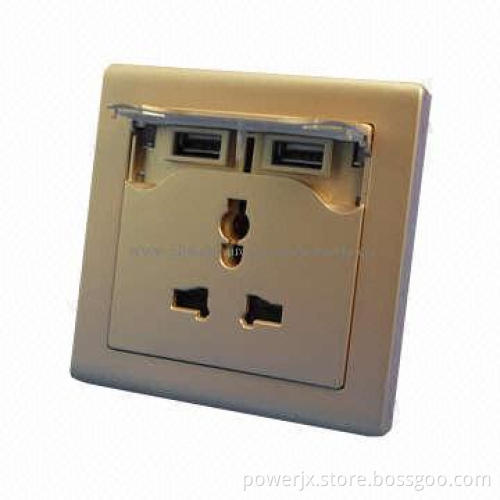 Multiple socket wall socket, 5V/2A